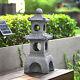 Garden Solar Powered Indoor Outdoor Water Feature Cascade Fountain With Led Light
