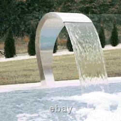 Garden Swimming Pool Waterfall Fountain Stainless Steel Water Feature Home Decor