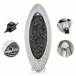 Garden Wall Fountain Home Indoor Outdoor Decor Pump Water Feature LED Oval 6 W