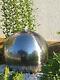 Garden Water Feature 42cm Stainless Steel Sphere Fountain With Led Lights