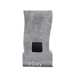 Garden Water Feature Cascading Fountain with Lights Outdoor Curved Waterfall