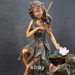 Garden Water Feature Fairy Fountain LED Cascading Outdoor Indoor Mains Powered