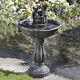 Garden Water Feature Fountain Bird Bath Display Solar Powered Self Contained New