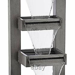 Garden Water Feature Fountain Metal Zinc Multi Tier With Pump Indoor Outdoor NEW