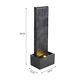 Garden Water Feature Fountain Waterfall Electric Led Light Outdoor Statue Pump