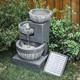 Garden Water Feature Fountain Waterfall Statues With Led Lights Indoor/outdoor