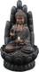Garden Water Feature Open Palm Buddha Fountain With Led Lights Mains Powered