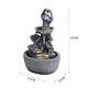 Garden Water Feature Outdoor Solar Power Cascading Bowls Fountain With Led Light