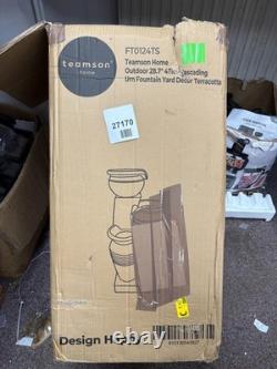 Garden Water Feature Outdoor Solar Powered Fountain 4-Tier Cascading Urn Teamson