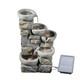 Garden Water Feature Outdoor Solar Powered Led Fountain 5-tier Bowl Teamson