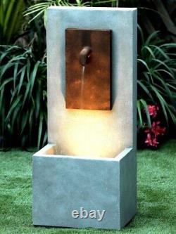Garden Water Feature Solitary Tap Fountain with Lights and Pump Freestanding
