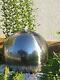 Garden Water Feature Steel Sphere Fountain 42cm Diameter With Led Lights