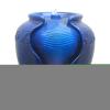 Garden Water Fountain Feature & Lights, Outdoor Blue Pot Waterfall By Teamson