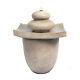 Garden Water Fountain Feature, Outdoor Tier Zen Waterfall & Lights By Teamson