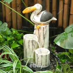 Garden Water Fountain with LED Lights Water Feature Pelican Mains Powered