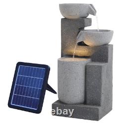 Garden Waterfall Decorative Water Feature 72cm Tall Fountain In&Outdoor Ornament