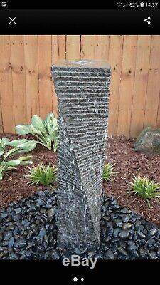 Garden fountain water feature Solid Granite Complete