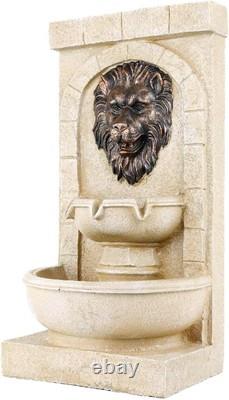 Gardenwize Lion Head Solar Powered Fountain Water Feature Weatherproof GW506