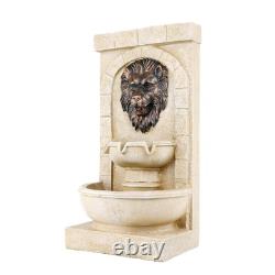 Gardenwize Lion Head Solar Powered Fountain Water Feature Weatherproof GW506