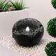 Gardenwize Outdoor Solar Powered Rock Bowl Water Feature Fountain With Led Light