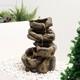 Gardenwize Solar Water Feature Rock Stack Water Fountain Gw541
