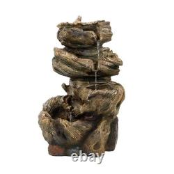 Gardenwize Solar Water Feature Rock Stack Water Fountain GW541