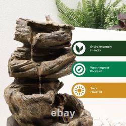 Gardenwize Solar Water Feature Rock Stack Water Fountain GW541