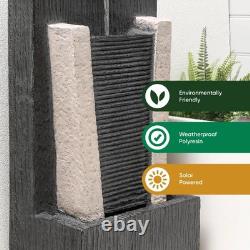Gardenwize Solar Water Feature Stone Column Water Fountain GW542