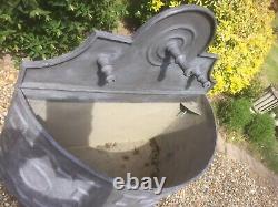 Giant Antique Solid Lead Triple Cannon Barrel Fountain Garden Water Feature