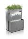 Granite Waterfall Planter Water Feature With Lights Plant Pot Fountain H89cm