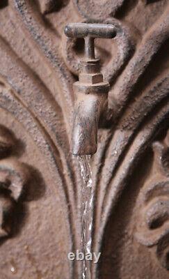 H72cm Arbury Wall Water Feature Rust Effect Wall Fountain by Ambiente