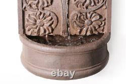 H72cm Arbury Wall Water Feature Rust Effect Wall Fountain by Ambiente