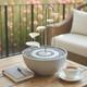 Hydria Large 45cm White Leaf Cascade Indoor Outdoor Water Feature, Battery Powe
