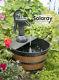 Hand Pump Barrel Water Feature Fountain Solar Powered Rustic Rural Effect Garden