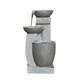 Harmonia 3 Tier Contemporary Garden Water Fountain In Grey 59cm