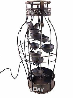 Home Or Garden Metal Water Feature Fountain Large Urn And Cups