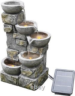 Home Solar Powered Water Feature, Indoor or Outdoor Garden Water Fountain