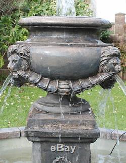 Huge Range Of Outdoor Stone Garden Lions Urn Water Fountain Feature