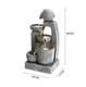 In/outdoor Water Fountain Feature Led Lights Stacked Stones Outdoors Fountains