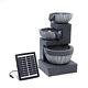 Indoor Outdoor Cascading Water Fountain Garden Patio Solar With Led Lights Pump