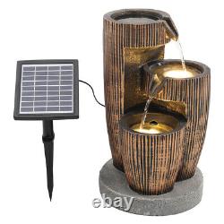Indoor/Outdoor Garden Water Feature Fountain Waterfall Statues with LED Lights