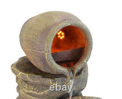 Jar Water Feature Fountain Cascade Classical Earthenware Pottery Effect Garden