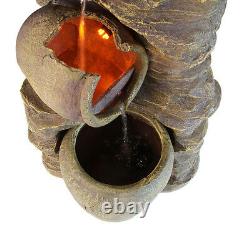 Jar Water Feature Fountain Cascade Classical Earthenware Pottery Effect Garden