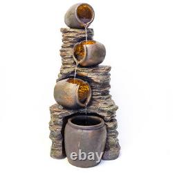 Jar Water Feature Fountain Cascade Classical Earthenware Pottery Effect Garden