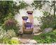 Kelkay Azure Columns Water Fountain With Led, Outdoor Fountain, Garden Fountain
