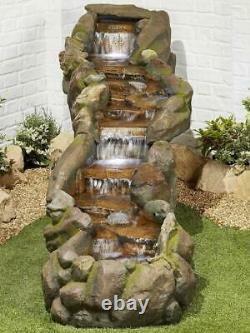 Kelkay Easy Fountain Bustling Waters Garden Water Feature Fountain + LED Lights