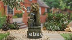 Kelkay Enchanted Well Water Feature Self-Contained Well Fountain with LEDs