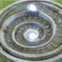 Kelkay Impressions Fossil Garden Water Feature Fountain + LED Lights Dual Height
