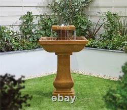 Kelkay Impressions Solstice Garden Water Feature Fountain Stone Effect + LEDs