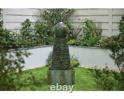 Kelkay Obelisk Falls with lights Water Feature, garden fountain SOLAR POWERED